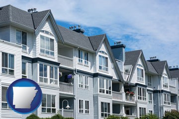 a residential apartment building - with Arkansas icon