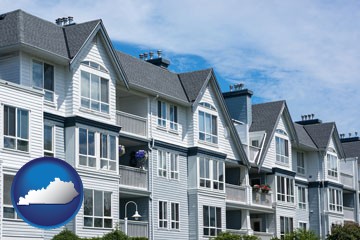 a residential apartment building - with Kentucky icon