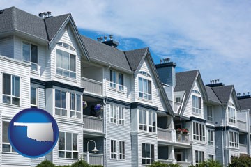 a residential apartment building - with Oklahoma icon