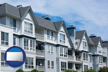 a residential apartment building - with South Dakota icon