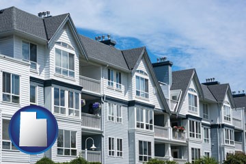 a residential apartment building - with Utah icon